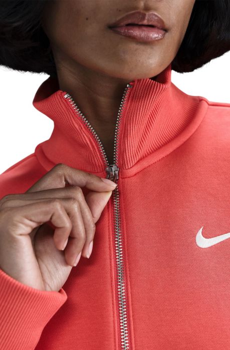  Sportswear Phoenix Fleece 1/2-Zip Cropped Sweatshirt MAGIC EMBER/SAIL