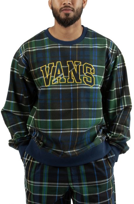 Plaid Varsity Crew Eden Green