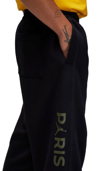 Paris Saint-Germain Fleece Pants Black/Cargo Khaki