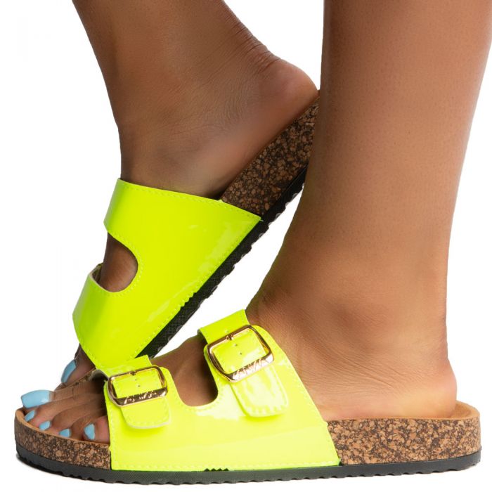 Glory-100 Sandals Neon Yellow