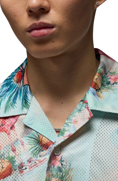 Essentials Printed Camp Top Sail/Glacier Blue