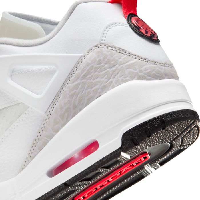Jordan Spizike Low White/Bright Crimson-Vast Grey-Black