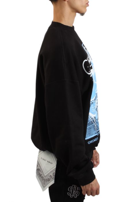 NBA Throw Down Crew Neck HWC Bulls Black