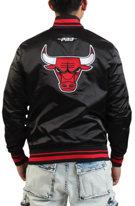 NBA CHICAGO BULLS CITY RANSOM SATIN JACKET Black/Red
