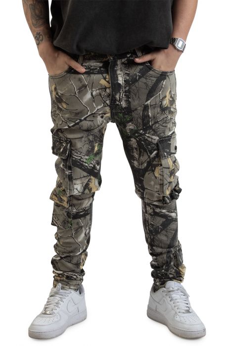 Arrow Skinny Cargo Pants Woodland Camo