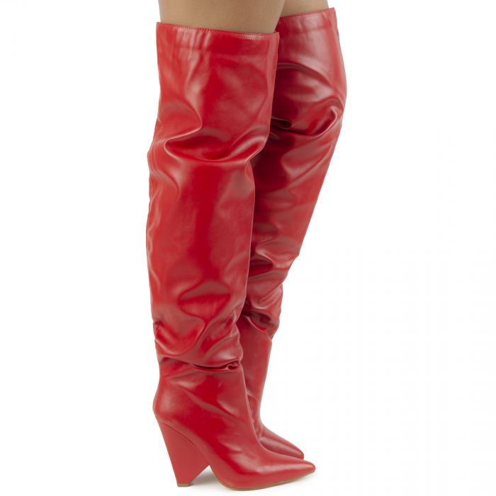 Nano-2 High Heel Boots Red