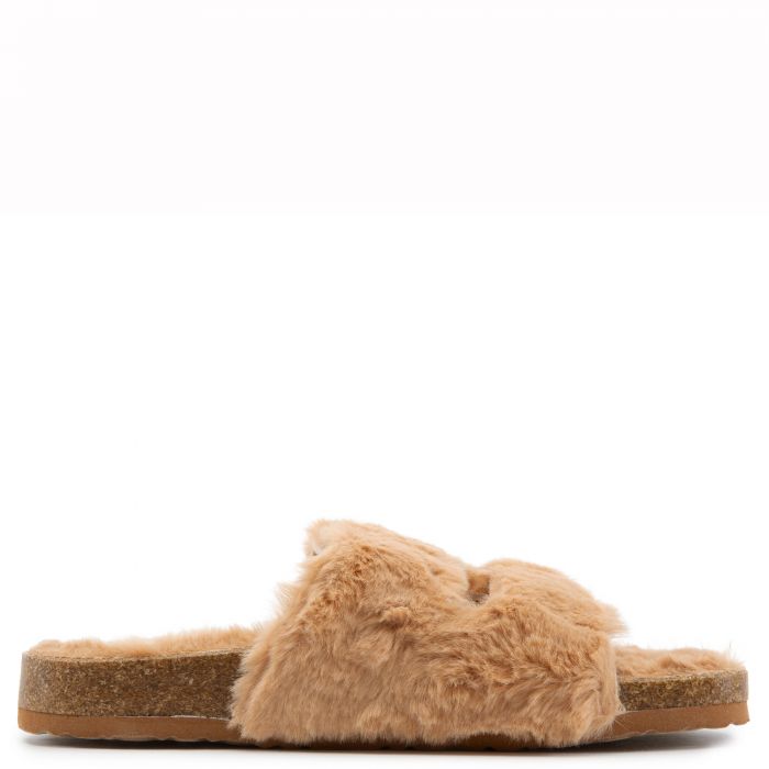 Defeat-63 Double Band Fur Slides Camouflage Fur