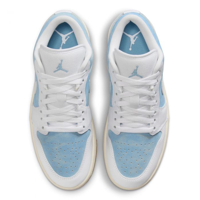 Air Jordan 1 Low SE Worn Blue/White-Gum Light Brown-Sail