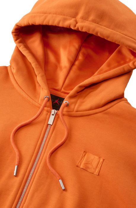 Flight Fleece Cropped Satin-Lined Hoodie Starfish/Campfire Orange