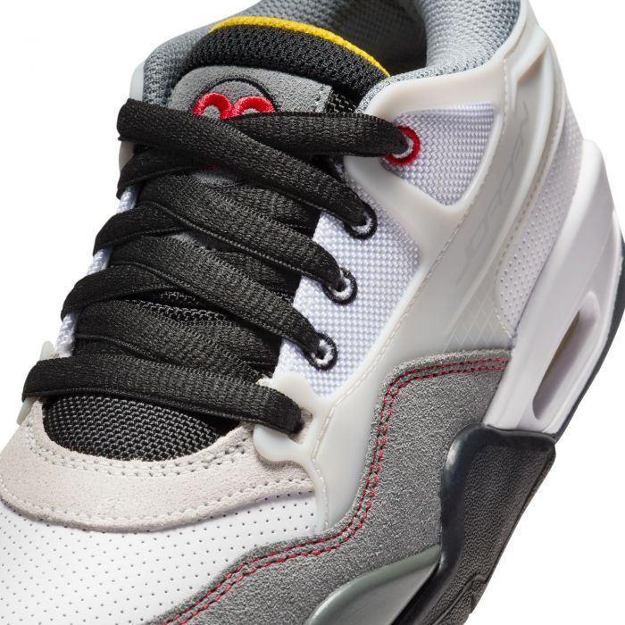 Grade-School Air Jordan 4 RM Premium White/Fire Red-Black/Smoke Grey