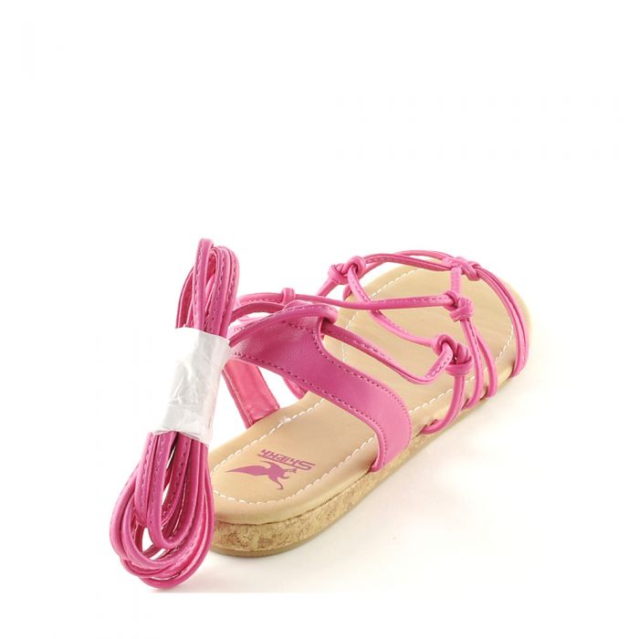 Fuschia Shoes Mid Heel Women s Sober Strappy Sandal Fuschia 