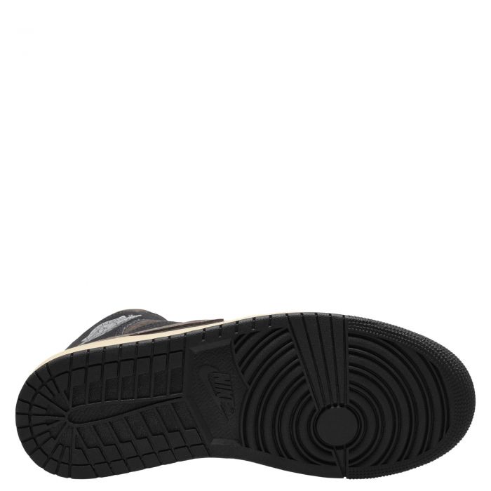 Air Jordan 1 Mid SE Black/Olive Grey-Lt Wild Mango