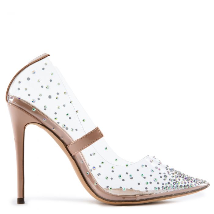 Badass-1 Pointy Toe Clear Pump Heels