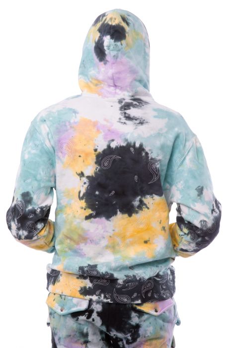 Olive Paisley Tie Dye Hoodie Tie Dye