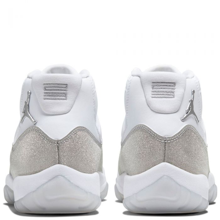 Women's Air Jordan 11 Retro White/Metallic Silver-Vast Grey