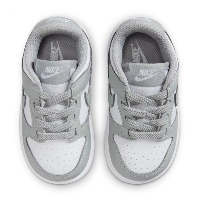 Toddler Nike Dunk Low White/Lt Smoke Grey-White