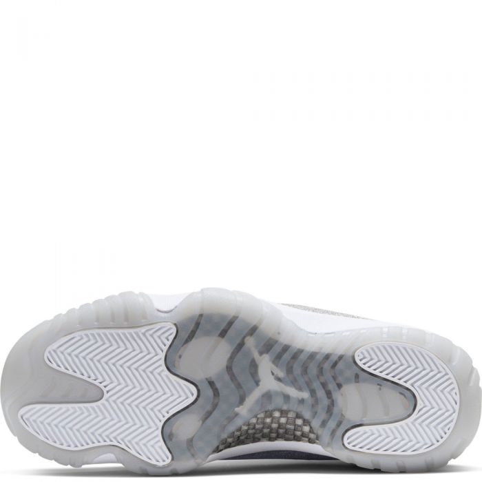 Women's Air Jordan 11 Retro White/Metallic Silver-Vast Grey