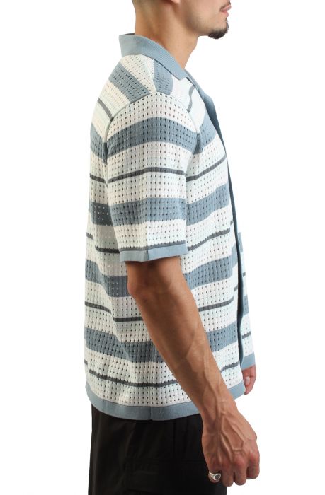 Feldman Sweater Shirt Citadel Blue / White