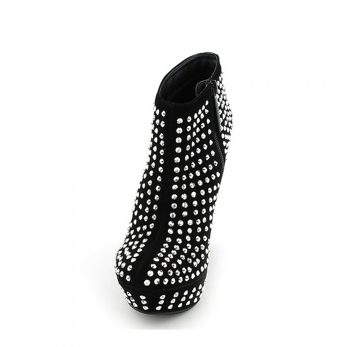 Studded Platform Dress Shoe 011 Black/Silver Black/Silver
