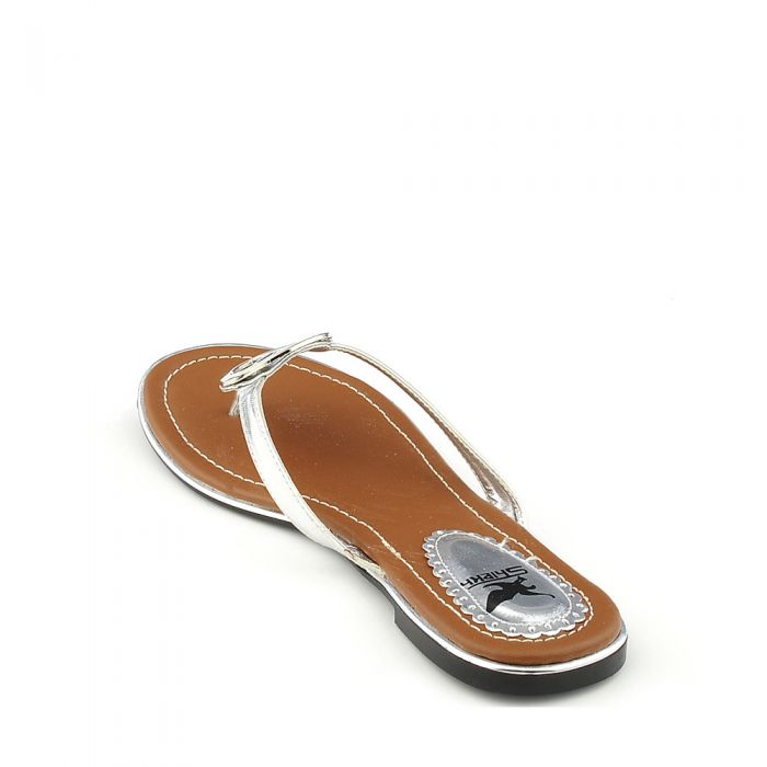 Florinda-10 Thong Flip Flop Sandal Silver Silver