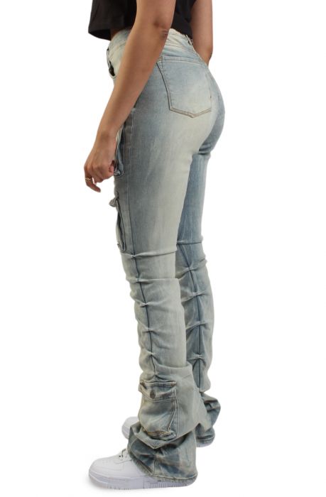 【HUECLOSET】★送料・関税込★smoke denim pants HUECLOSET】☆送料・関税込☆smoke denim pants (HUE/デニム
