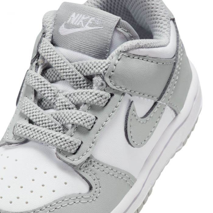 Toddler Nike Dunk Low White/Lt Smoke Grey-White