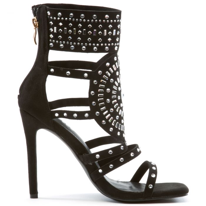 Leona-01 Black Dress High Heel Black