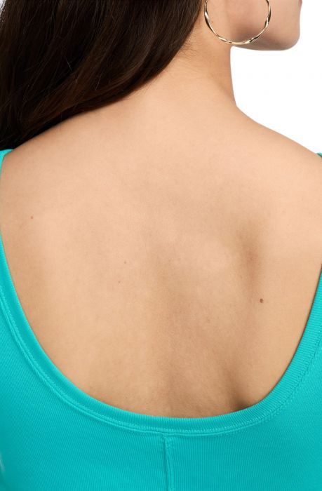 Sportswear Chill Knit Tight Scoop-Back Short-Sleeve Mini-Rib Top Dusty Cactus/Sail