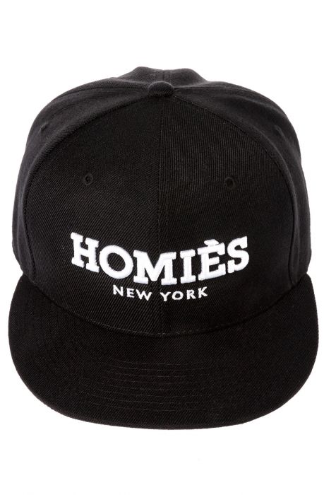 The Homies Snapback Hat in Black Black