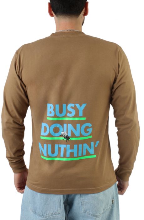 Busy Pocket Long Sleeve T-Shirt Camel