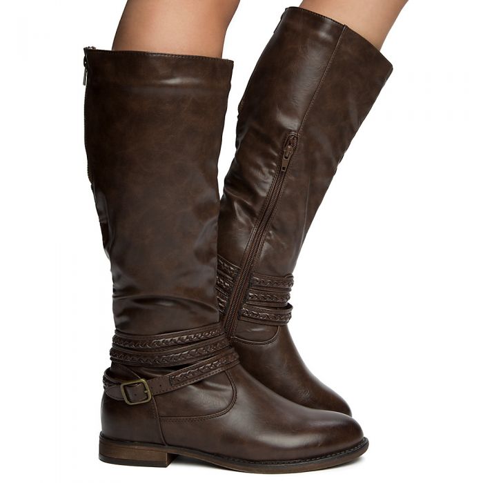 MATA SHOES Women's Ride-1 Mid-calf Boots RIDE-1 BROWN - Shiekh