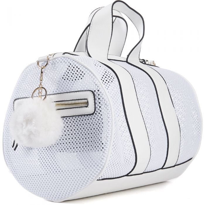 YOKI Women's Trim Mesh Duffle Bag KMC529BS/WHITE Shiekh