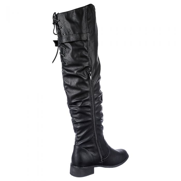 NATURE BREEZE Women's Knee-High Boot Olympia-01 OLYMPIA-01/BLACK
