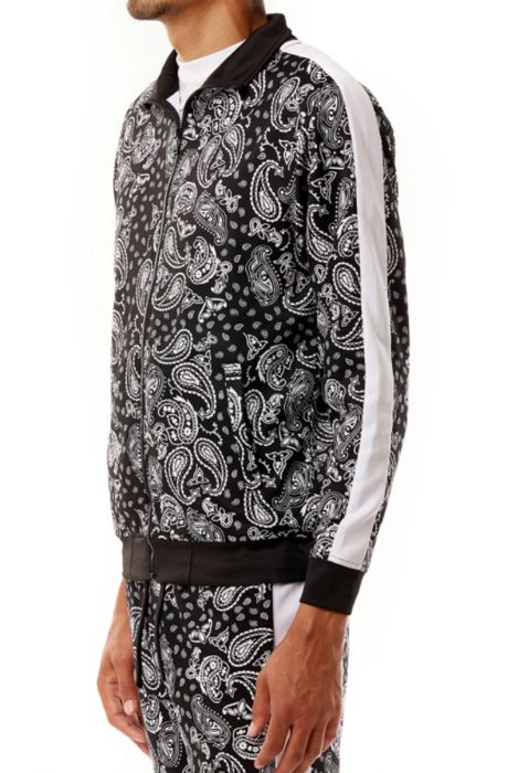 Paisley Track Jacket Black