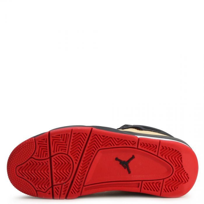 Grade-School Air Jordan 4 Retro 'Pizza' Sesame/Fire Red-Black-White