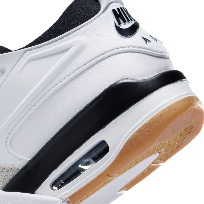 Grade-School Jordan 4 RM White/Black-Neutral Grey-Gum Med Brown