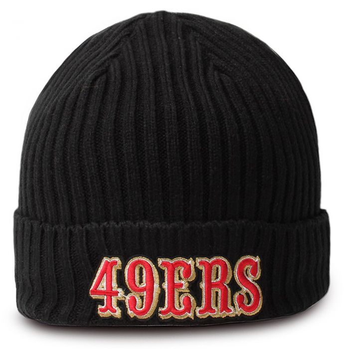 San Francisco 49ers Script Beanie  Black