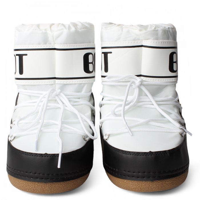 Jupiter-06 Fluffy Snow Boots White/Black