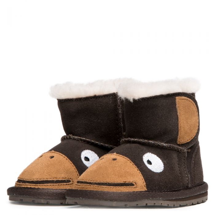 Emu Australia Infant Monkey Tail Walker Boot Chocolate
