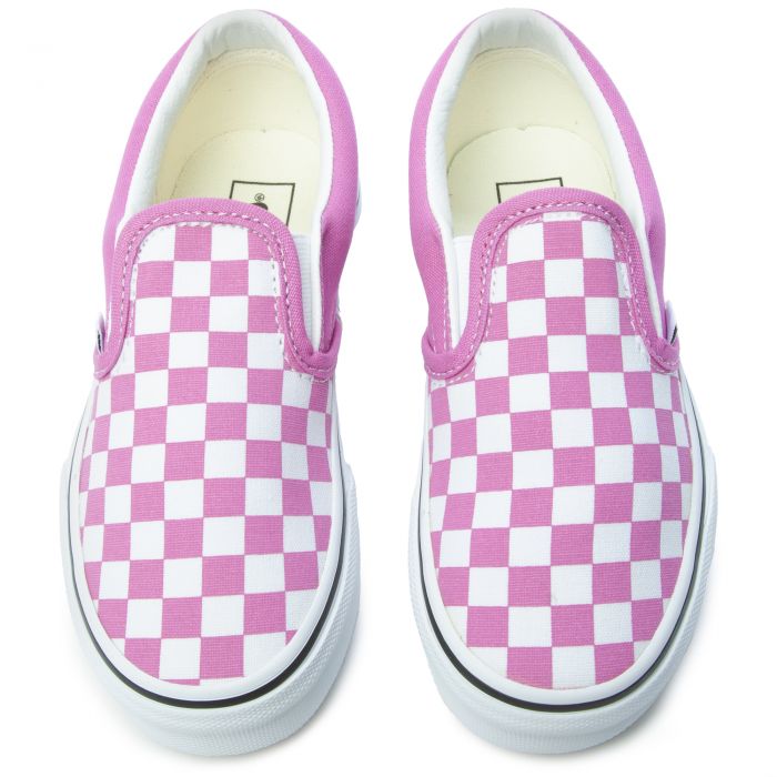 (PS)  Classic Slip-On Color Theory Checkerboard Fiji Flower