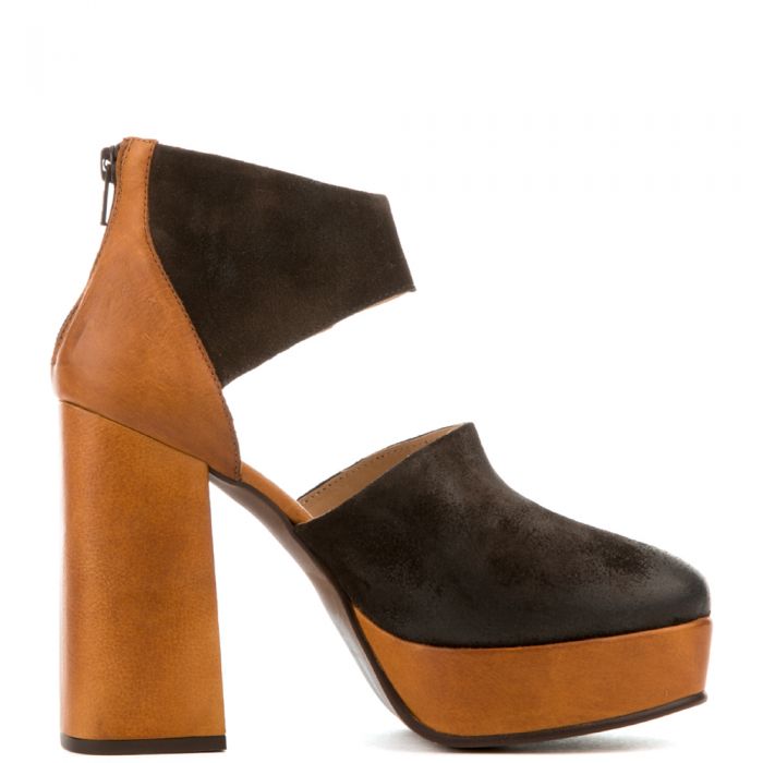 FREE PEOPLE Free People Luxor Tan Combo Platform Heels