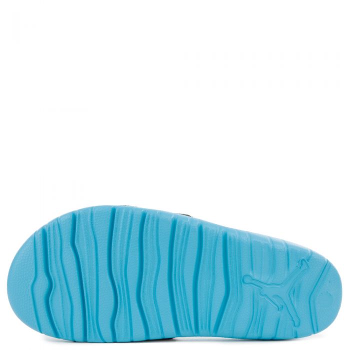 JORDAN BREAK SLIDES BLACK/UNIVERSITY GOLD-BLUE FURY-WHITE