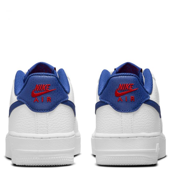 (GS) Air Force 1 White/Deep Royal Blue-University Red