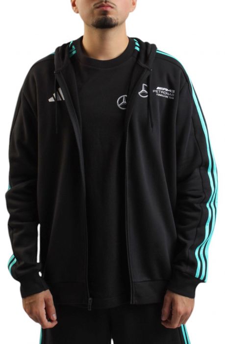 MERCEDES - AMG PETRONAS FORMULA ONE TEAM DNA FULL ZIP HOODIE Black / White
