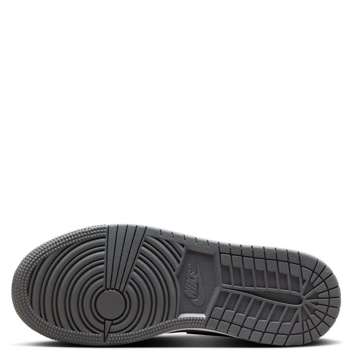 Grade School Air Jordan 1 Mid Black/Iron Grey-White