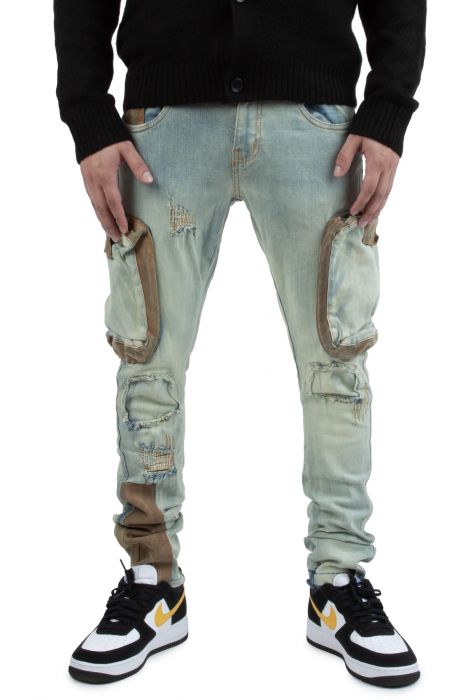 Colling Cargo Vintage Wash Jeans Dirty Indigo