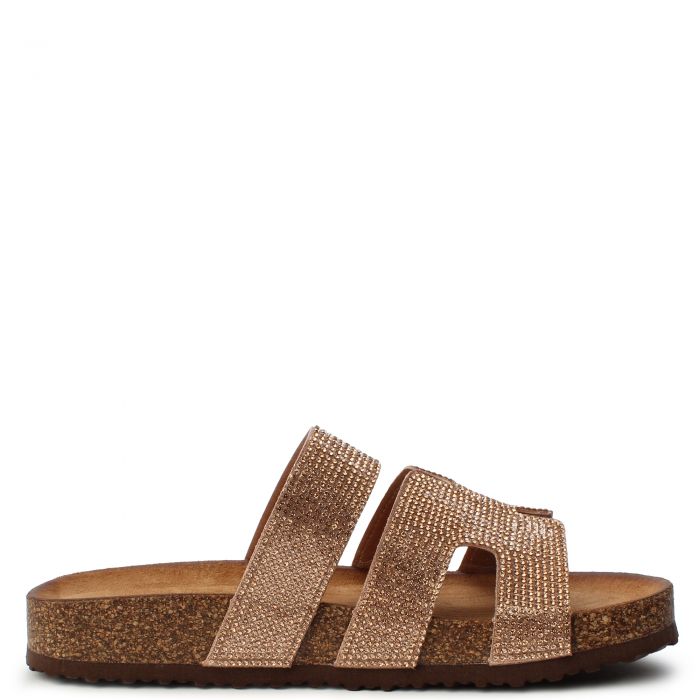 Berk-32 Rhinestones Sandal Rose Gold