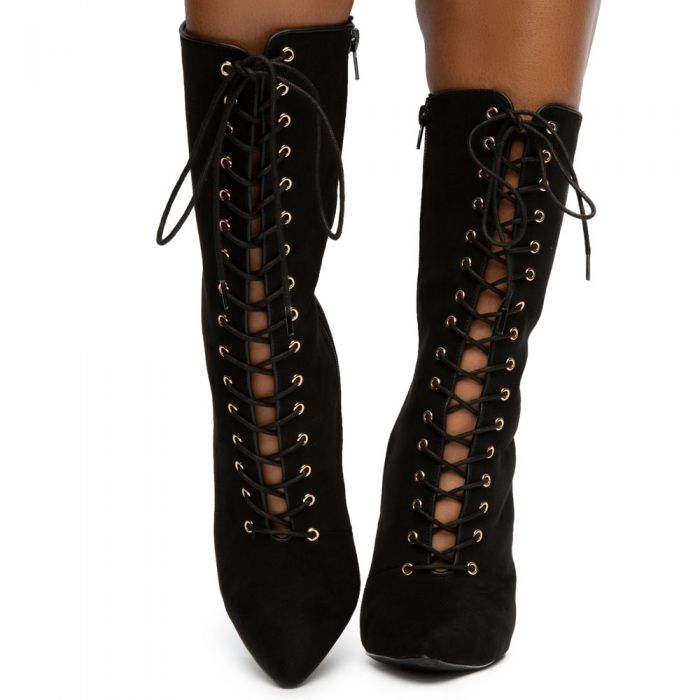Selina-22 Pointy Toe Boots Black