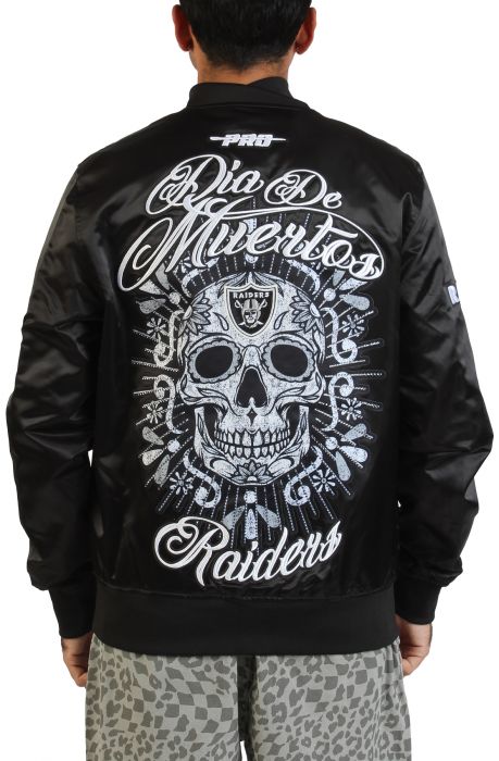 Las Vegas Raiders Dia De Muertos Jacket  Black