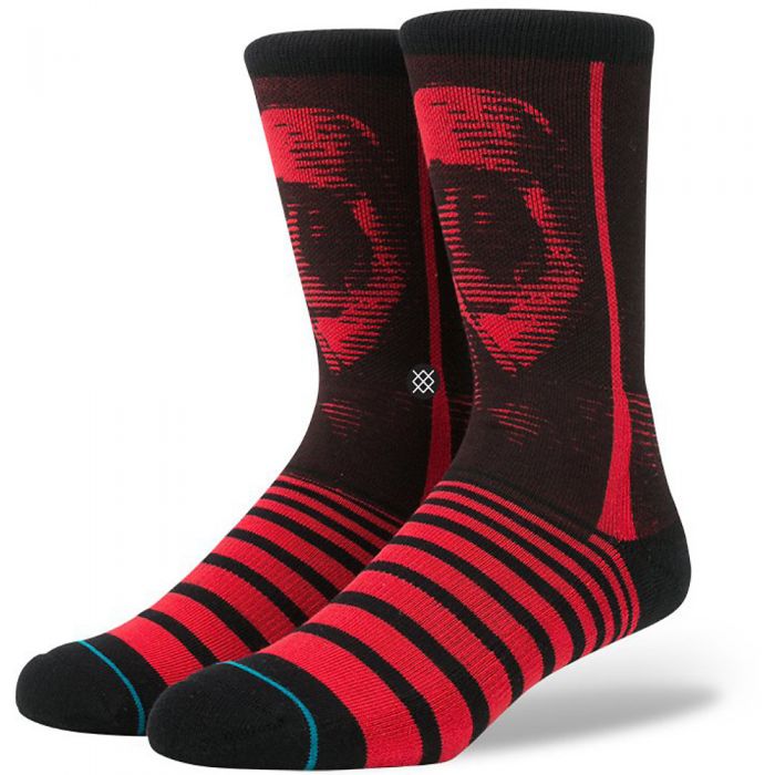 red and black knee socks